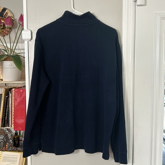 POLO RALPH LAUREN MENS NAVY QUARTER ZIP SIZE LARGE - Picture 6 of 9